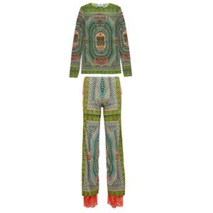 JEAN PAUL GAULTIER BANKNOTE TOP & PANT SET SIZE MEDIUM PRELOVED